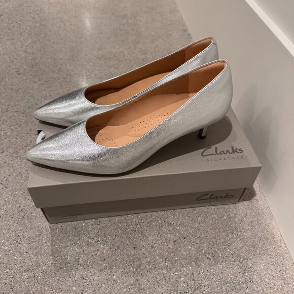 Clarks Shoes - Silver Pumps - Clarks